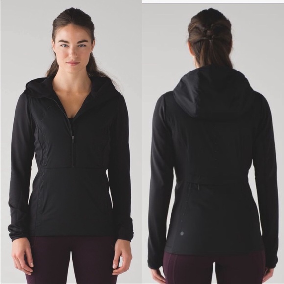 Lululemon Run For Cold Pullover Black 1/2 Zip Hooded Primaloft Hooded NWOT - Picture 3 of 11